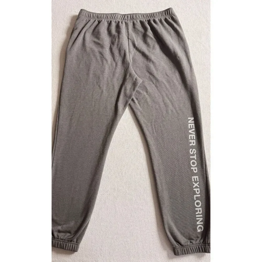 The North Face Gray Fleece Jogger Sweatpants Men's Large - Never Stop Exploring